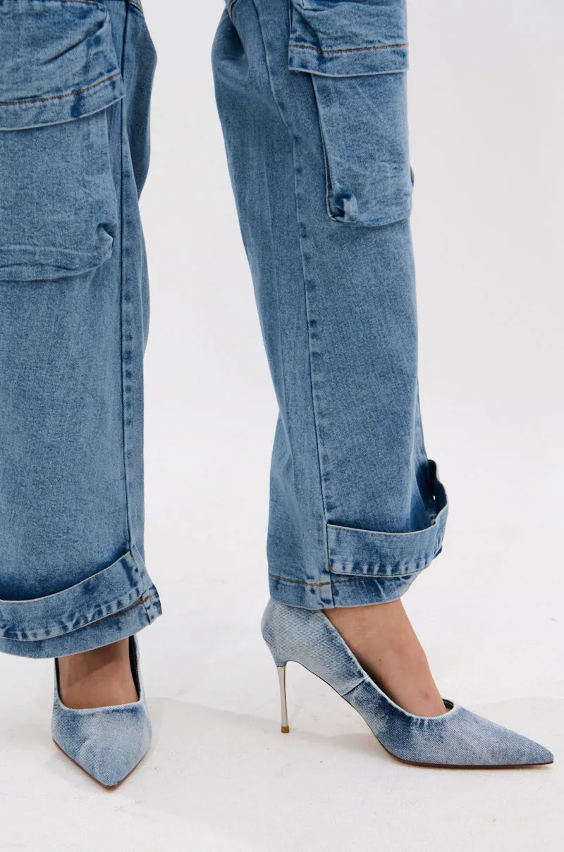 AZALEA WANG KEATON DENIM STILETTO PUMP sold by AKIRA product image thumbnail 2