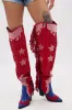 AZALEA WANG NELLA BLUE MULTI WESTERN EMBELLISHED BOOT sold by AKIRA