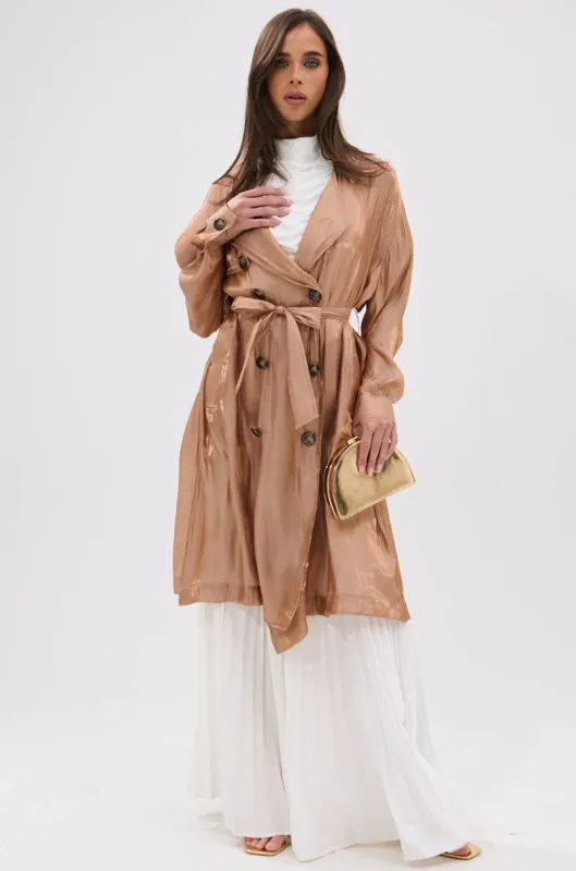 DAY TO NIGHT ORGANZA TRENCH sold by AKIRA