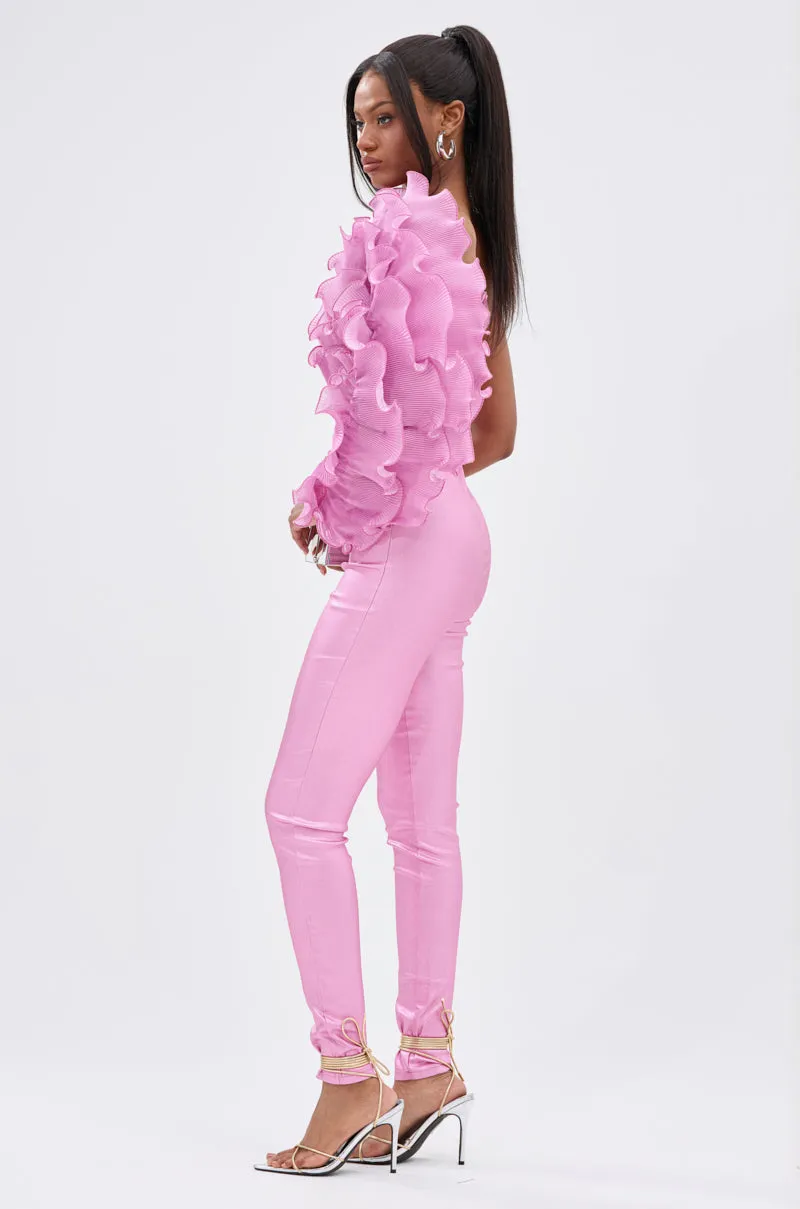 RAQUEL RUFFLED JUMPSUIT sold by AKIRA product image thumbnail 4