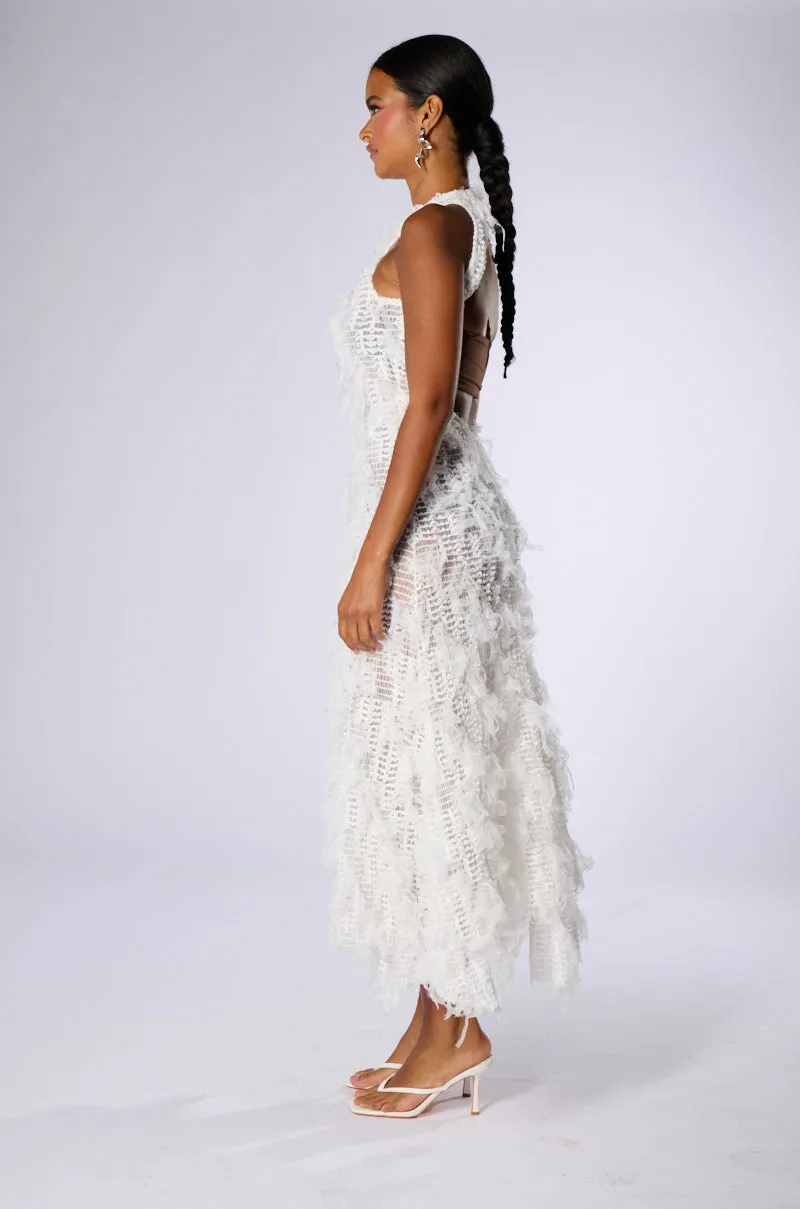 IT FACTOR MESH MAXI DRESS IN WHITE sold by AKIRA product image thumbnail 3