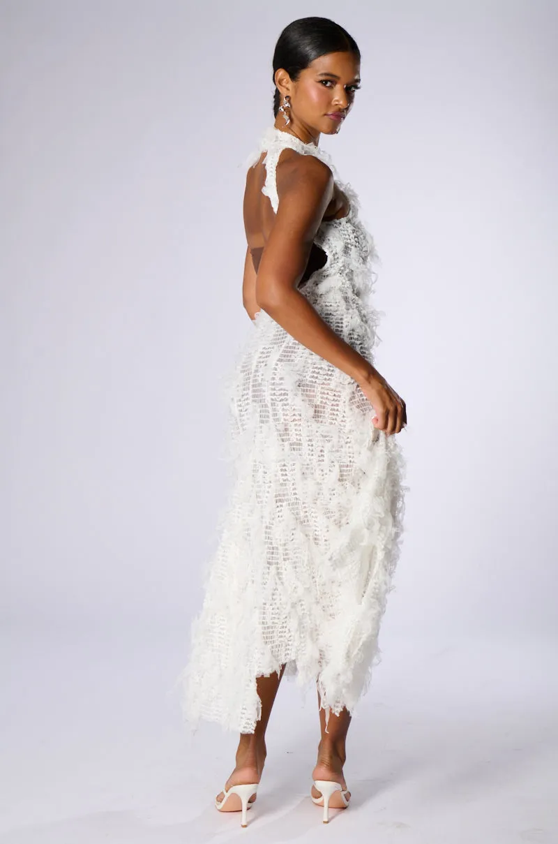 IT FACTOR MESH MAXI DRESS IN WHITE sold by AKIRA product image thumbnail 4