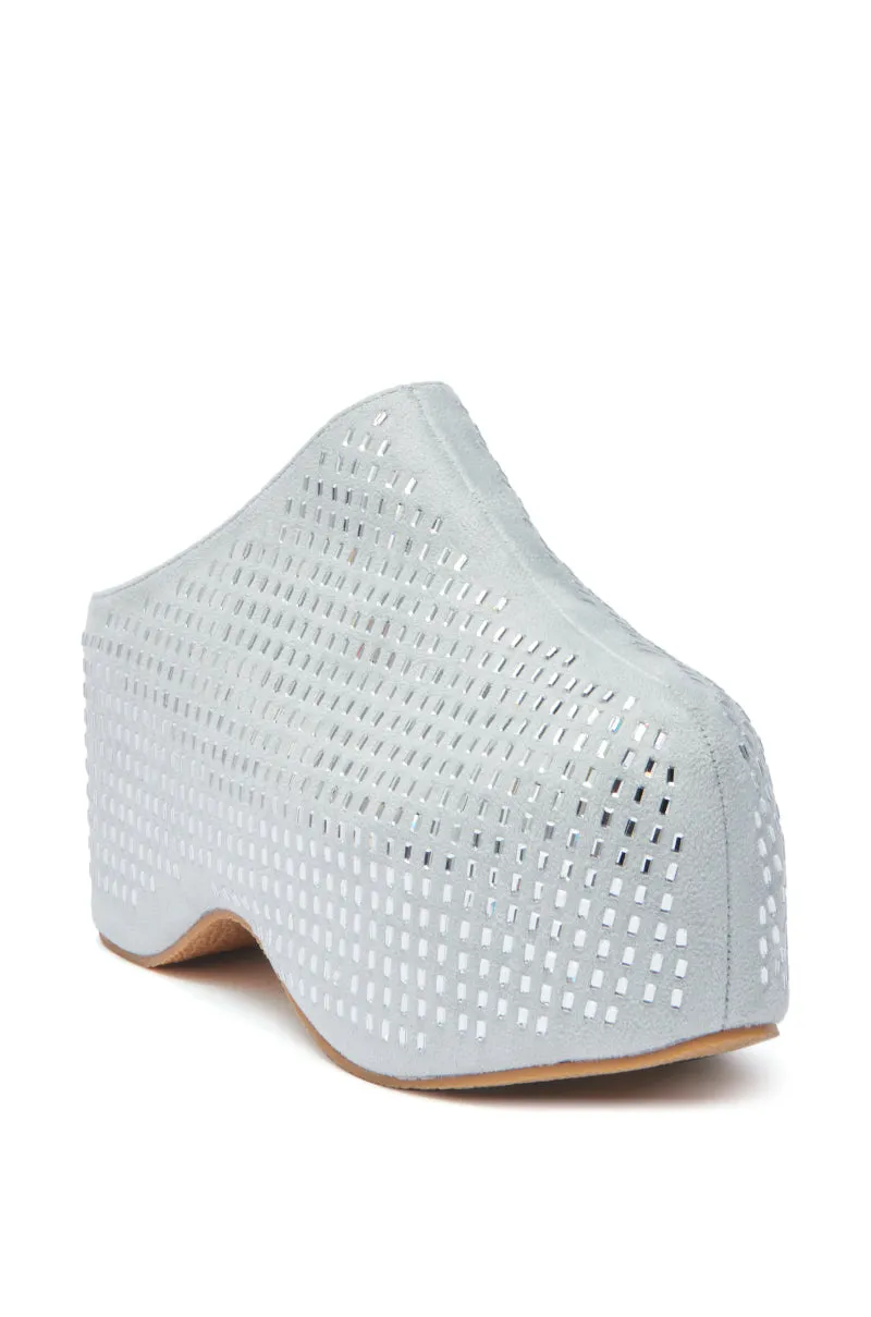 AZALEA WANG ROMESCO BLING FLATFORM CLOG IN GREY sold by AKIRA product image thumbnail 5