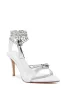 AZALEA WANG HORUS WHITE ZIPPER EMBELLISHMENT SANDAL sold by AKIRA