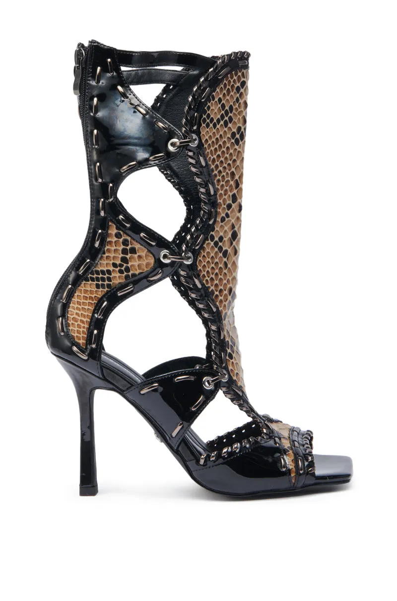 AZALEA WANG INDRANI BLACK GLADIATOR SANDAL sold by AKIRA product image thumbnail 4