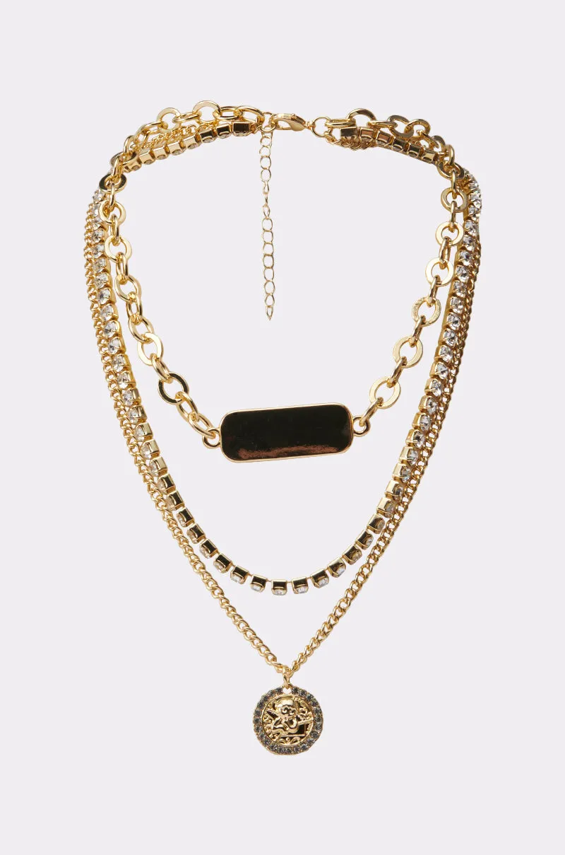 REGENCY NECKLACE IN GOLD sold by AKIRA product image thumbnail 2