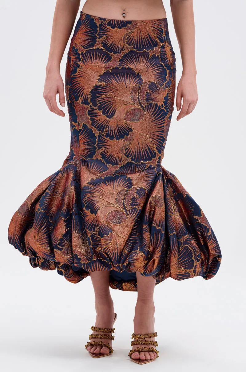 LADY LUX BROCADE BUBBLE HEM MIDI SKIRT sold by AKIRA product image thumbnail 2