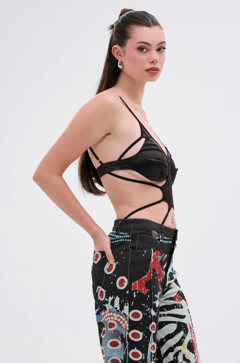 RISKY MOVES CUTOUT SLEEVELESS BODYSUIT sold by AKIRA product image thumbnail 3