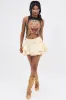 LOVELY DAYS RUFFLE MINI SKIRT IN CREAM sold by AKIRA