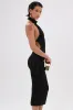 CAN'T FORGET ME SATIN MESH MIDI DRESS sold by AKIRA