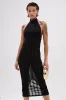 CAN'T FORGET ME SATIN MESH MIDI DRESS sold by AKIRA