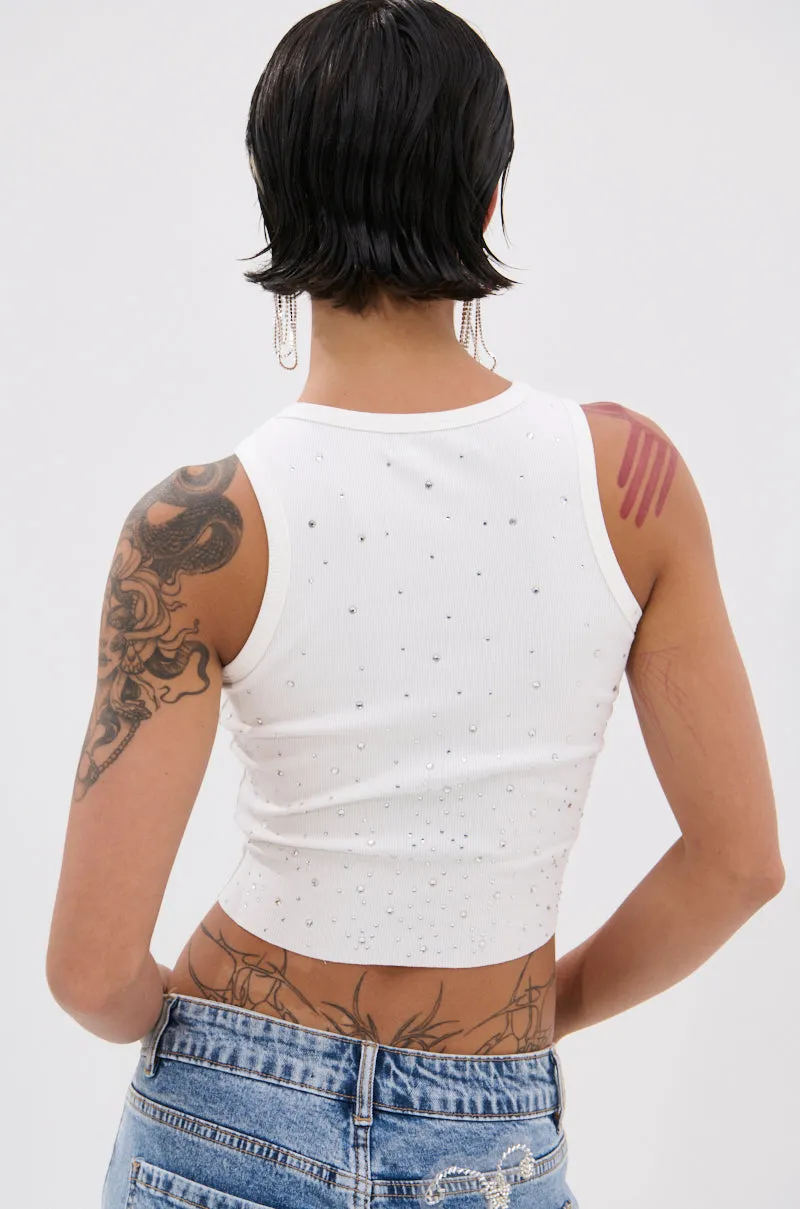 RHINESTONE QUEEN TANK sold by AKIRA product image thumbnail 4