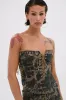DOWN AND DIRTY CAMO CORSET sold by AKIRA