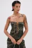 DOWN AND DIRTY CAMO CORSET sold by AKIRA
