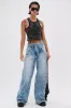 TIED TO YOU RELAXED DENIM PANT WITH TIE BELT sold by AKIRA
