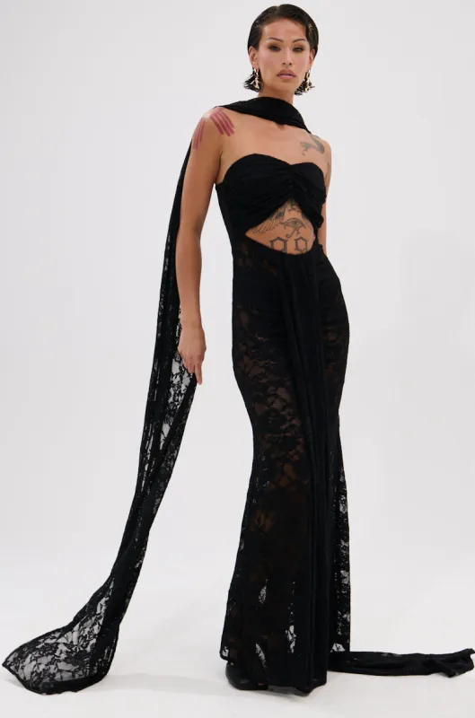 READY FOR A NIGHT OUT LACE MAXI DRESS sold by AKIRA