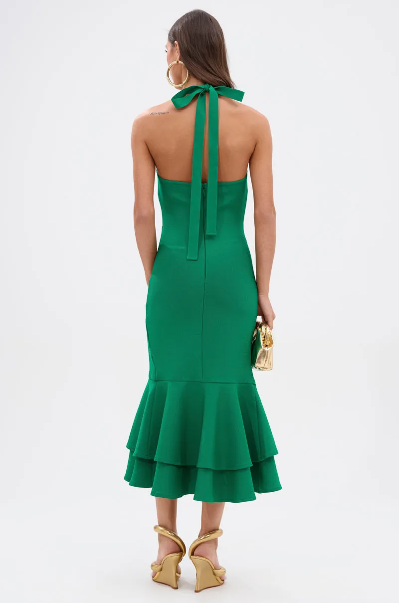 LUCY MIDI BANDAGE DRESS IN KELLY GREEN sold by AKIRA product image thumbnail 4