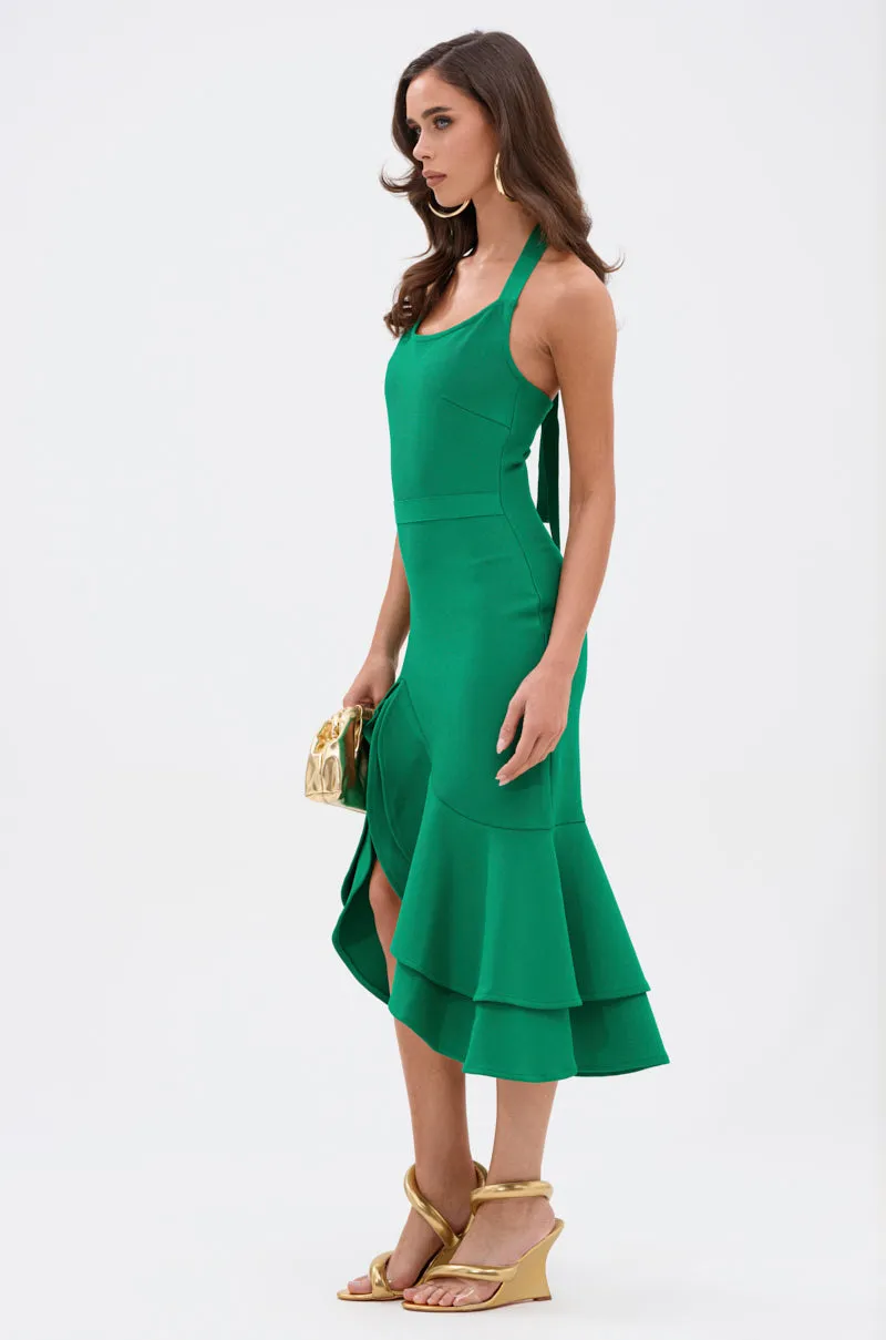 LUCY MIDI BANDAGE DRESS IN KELLY GREEN sold by AKIRA product image thumbnail 3
