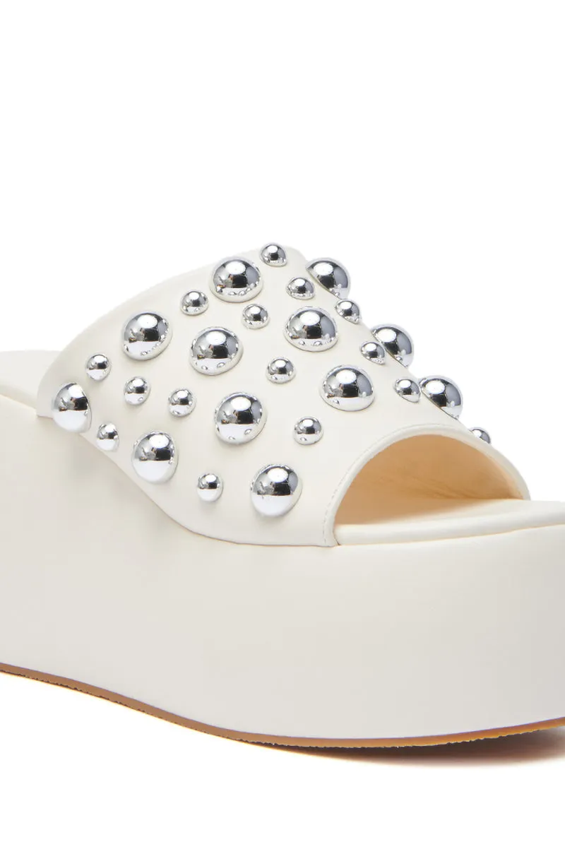 AZALEA WANG SERGO BONE EMBELLISHED CHUNKY SANDAL sold by AKIRA product image thumbnail 5