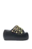 AZALEA WANG SERGO BLACK EMBELLISHED CHUNKY SANDAL sold by AKIRA