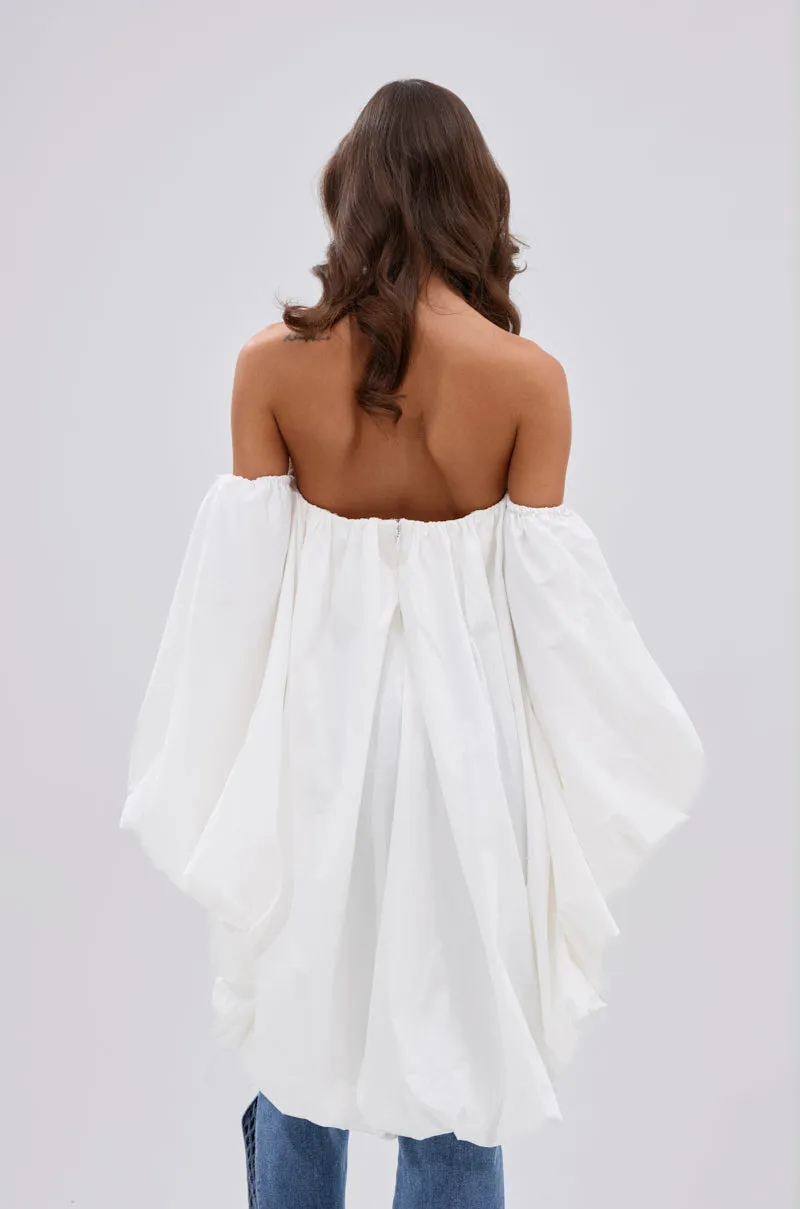 MELANI OFF THE SHOULDER HIGH LOW BLOUSE sold by AKIRA product image thumbnail 4