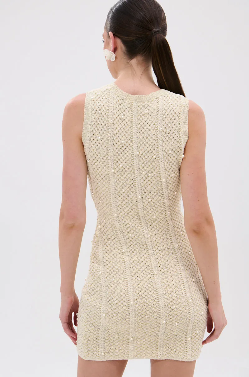 FEELIN SWEET KNIT SWEATER DRESS WITH PEARLS sold by AKIRA product image thumbnail 4
