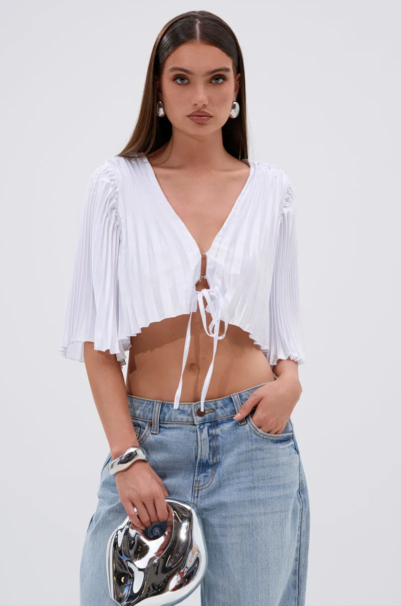 MARY LOO TIE FRONT BLOUSE sold by AKIRA product image thumbnail 3