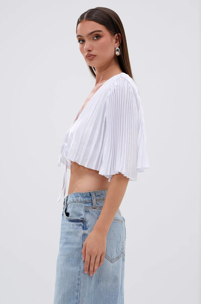 MARY LOO TIE FRONT BLOUSE sold by AKIRA product image thumbnail 4