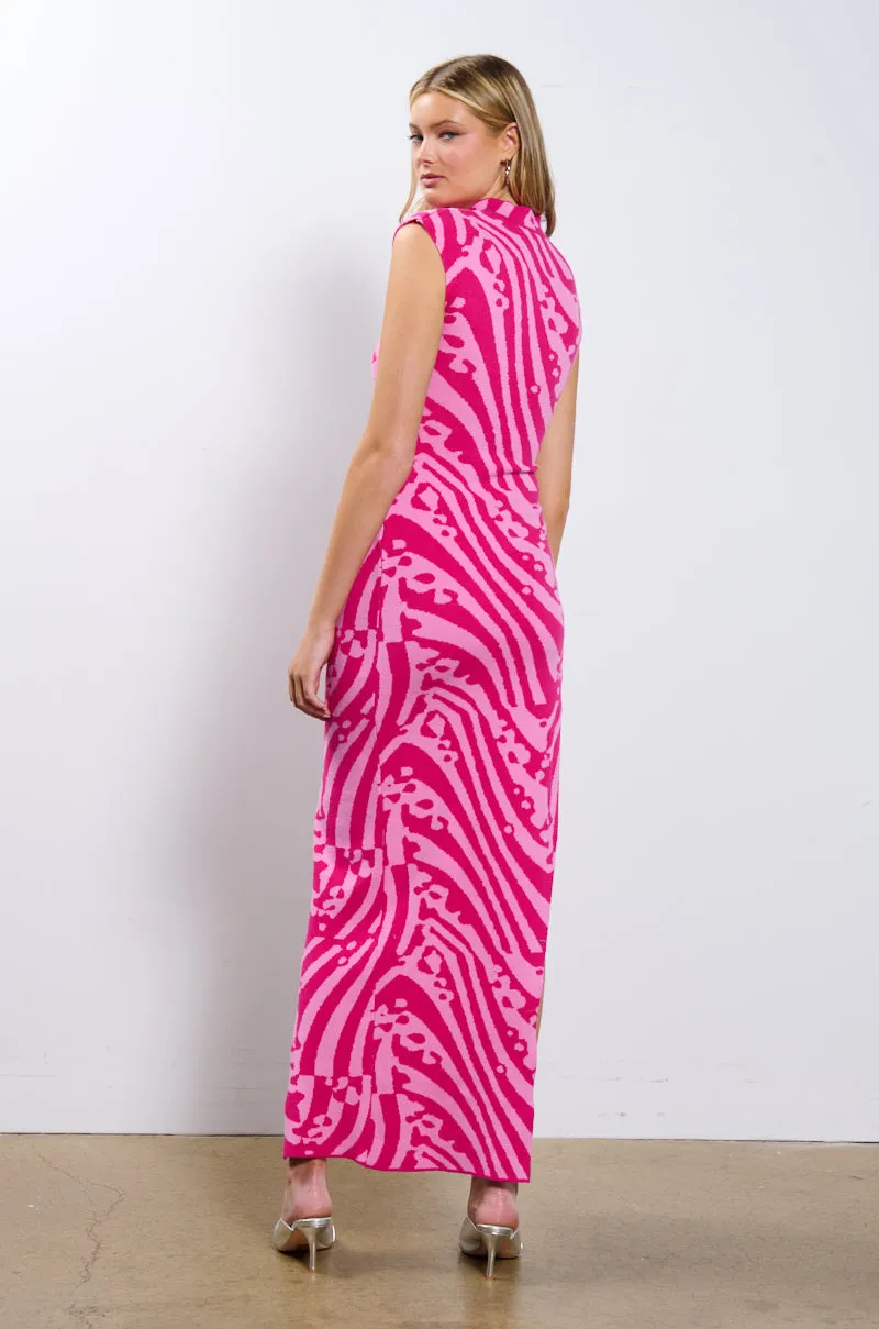 CAUGHT MY EYE MOCK NECK KNIT MIDI DRESS sold by AKIRA product image thumbnail 5