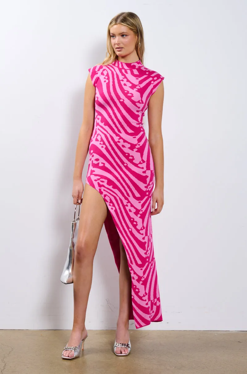 CAUGHT MY EYE MOCK NECK KNIT MIDI DRESS sold by AKIRA product image thumbnail 2