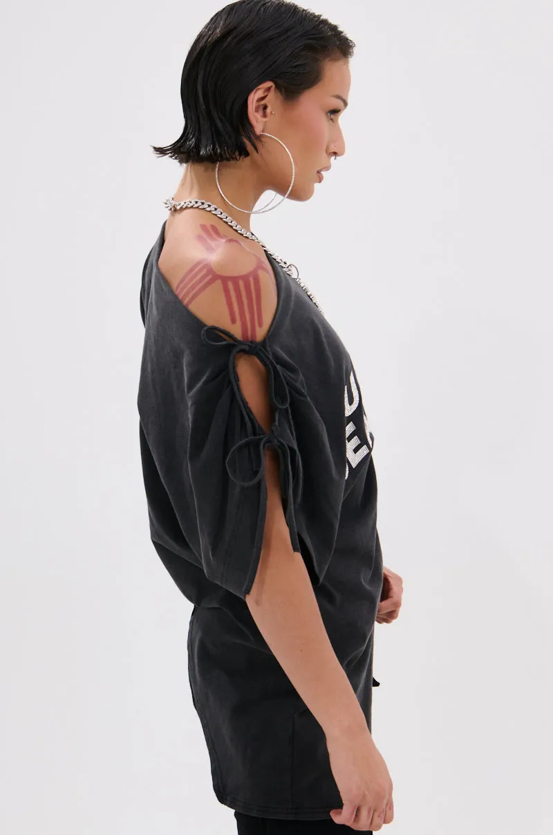 JUST BE JEALOUS OFF THE SHOULDER TEE sold by AKIRA product image thumbnail 4