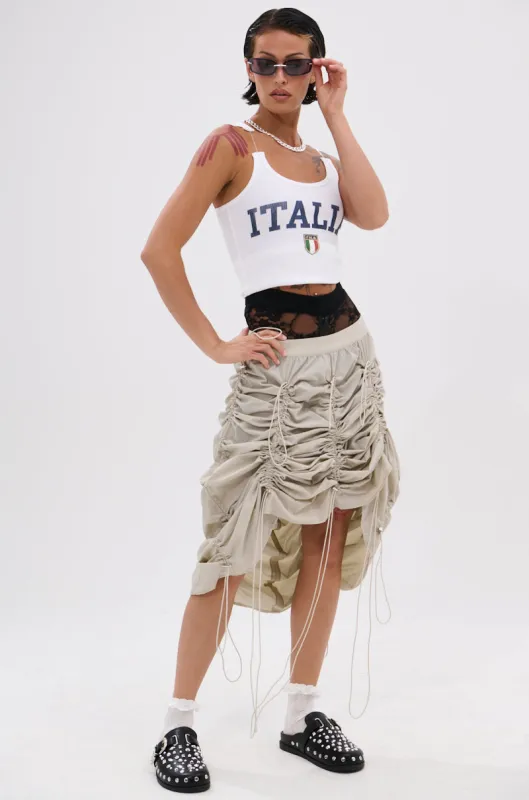 BELLA PARACHUTE MAXI SKIRT sold by AKIRA