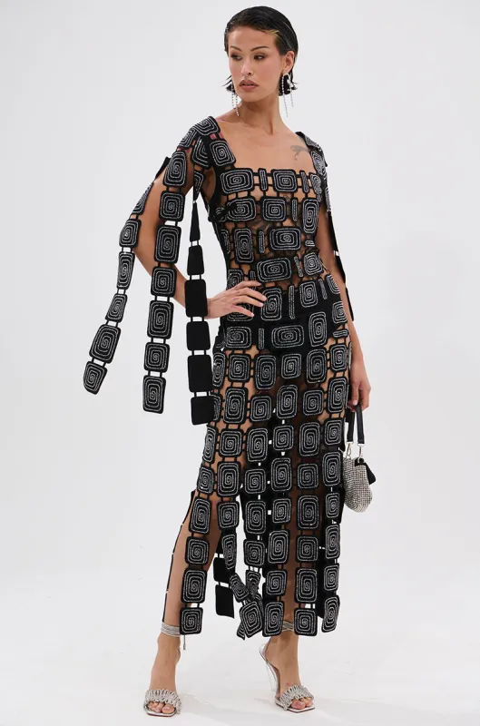 ONLY ONE OF ME RHINESTONE MIDI DRESS sold by AKIRA