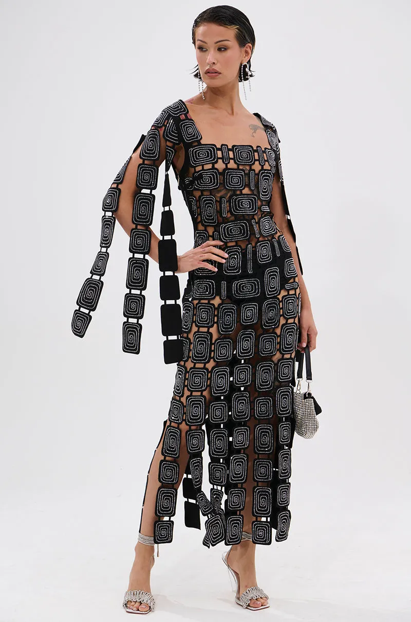 ONLY ONE OF ME RHINESTONE MIDI DRESS sold by AKIRA