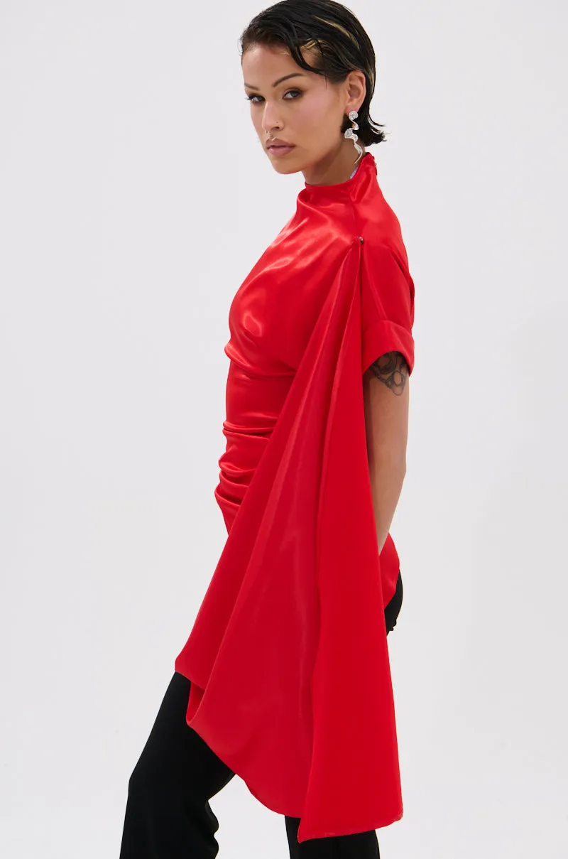 HILLARY SATIN BLOUSE sold by AKIRA product image thumbnail 5