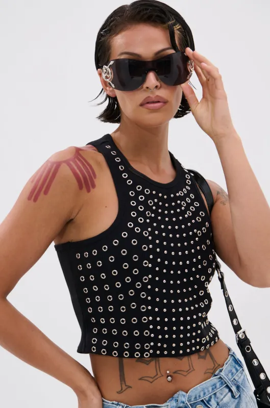 JANE GROMMET TANK TOP sold by AKIRA