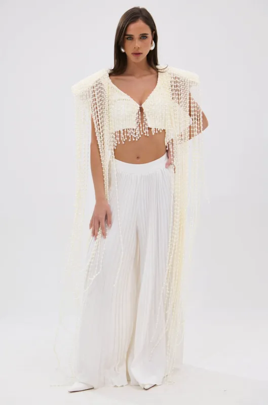 PEARL HEAVEN BEADED TOP sold by AKIRA