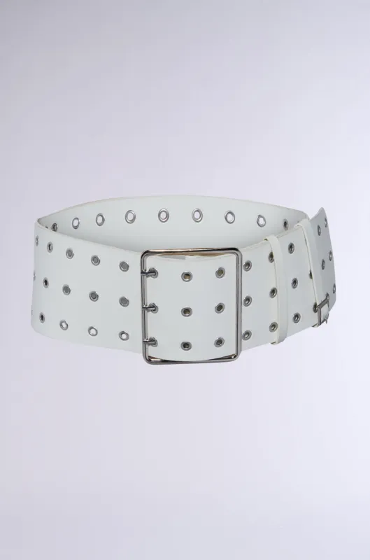 CINCH ME IN PU BELT sold by AKIRA