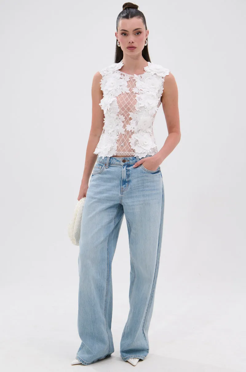 UNTAMED FLORAL LACE TOP sold by AKIRA product image thumbnail 5
