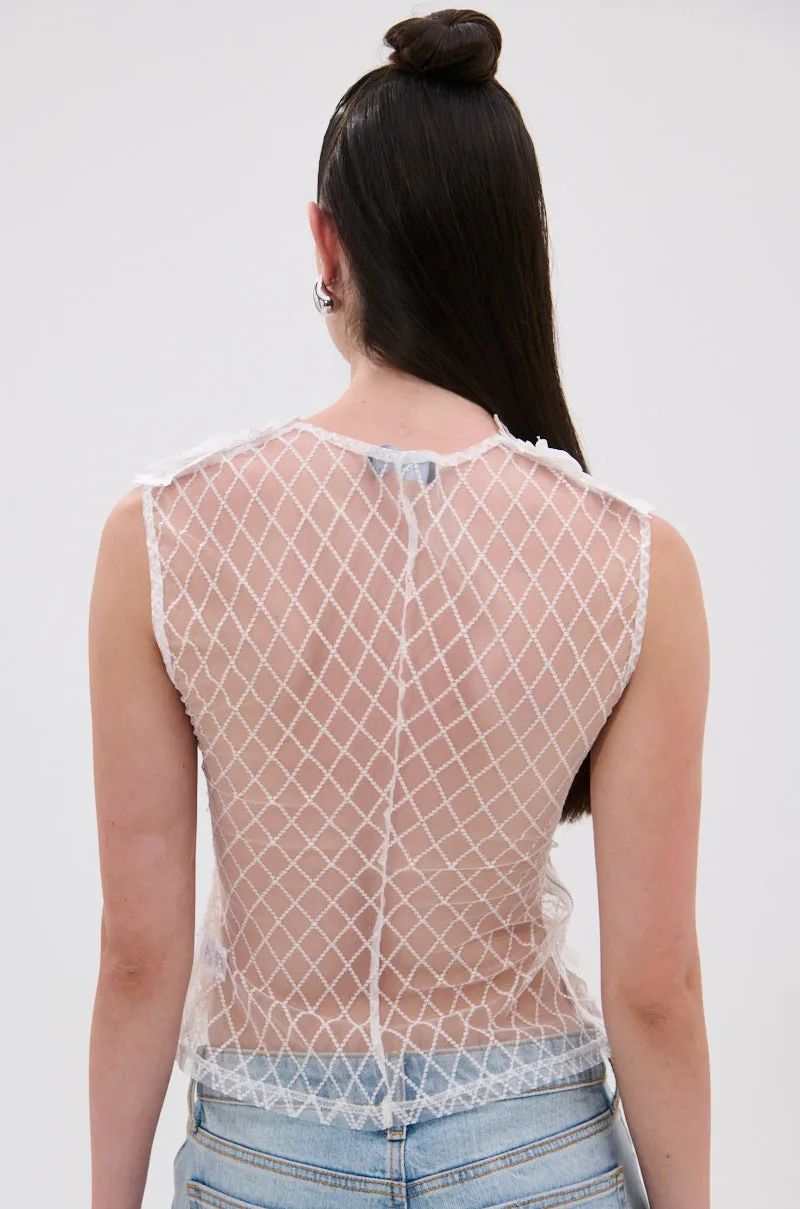 UNTAMED FLORAL LACE TOP sold by AKIRA product image thumbnail 4