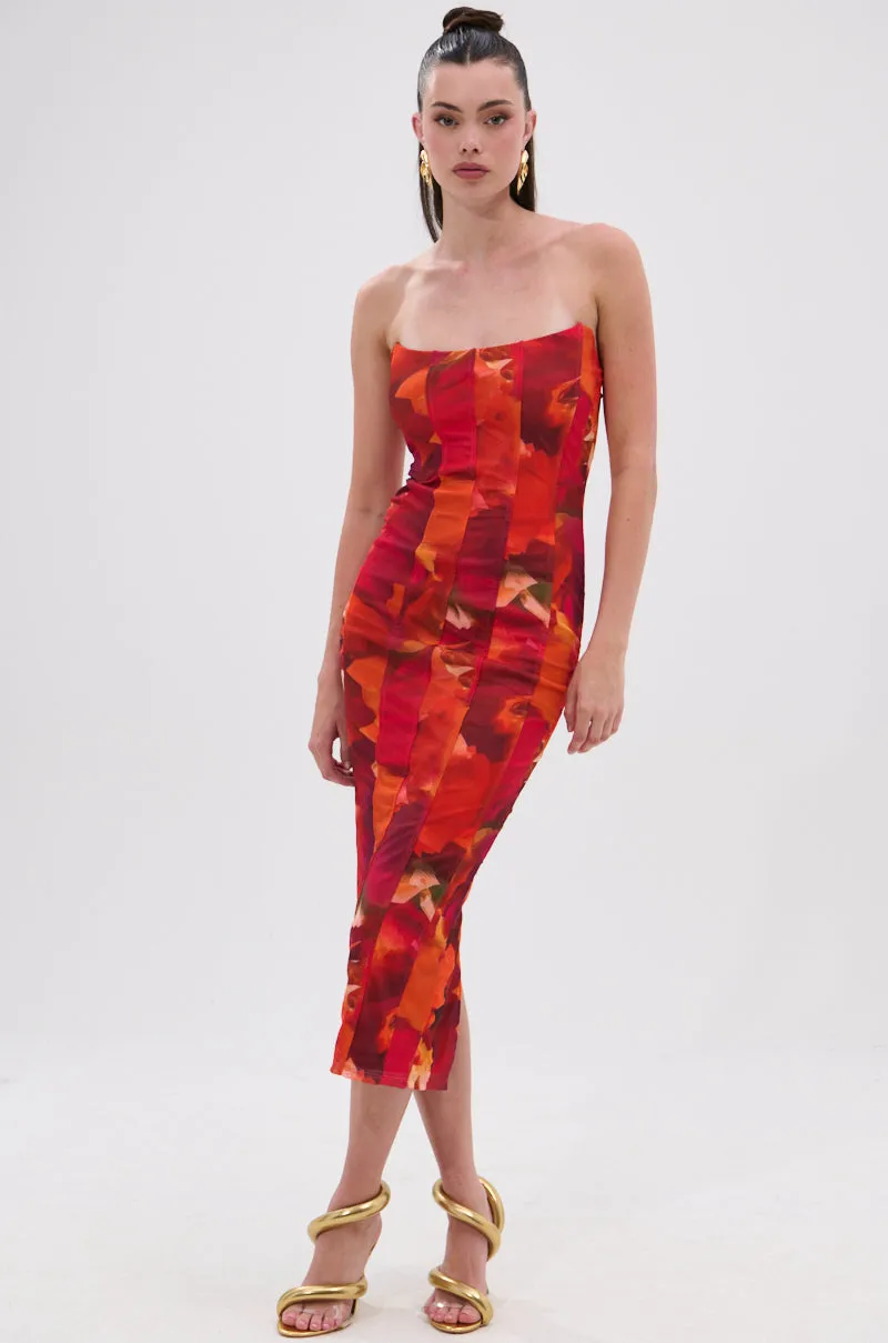 ARCHETYPE PRINTED MIDI DRESS sold by AKIRA product image thumbnail 2