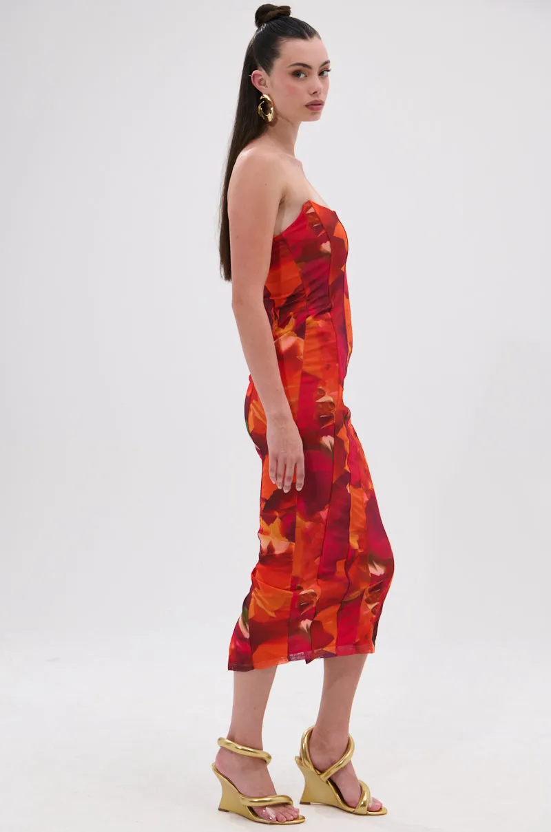 ARCHETYPE PRINTED MIDI DRESS sold by AKIRA product image thumbnail 4