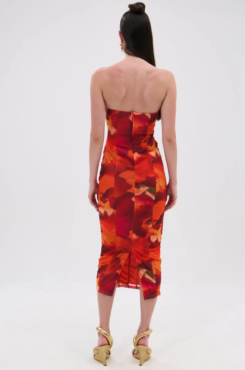 ARCHETYPE PRINTED MIDI DRESS sold by AKIRA product image thumbnail 5