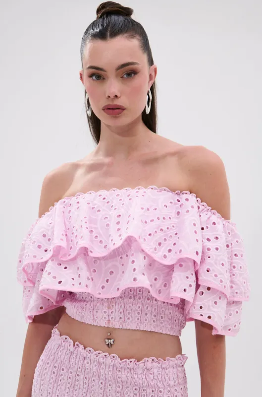 LOLLI EYELET BLOUSE sold by AKIRA