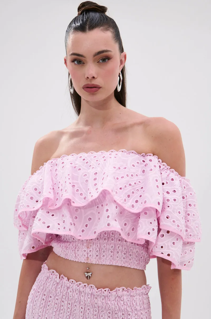 LOLLI EYELET BLOUSE sold by AKIRA