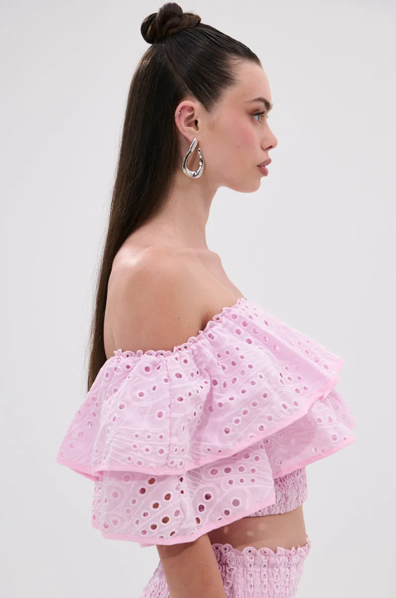 LOLLI EYELET BLOUSE sold by AKIRA product image thumbnail 2