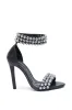 AZALEA WANG ILYA BLACK EMBELLISHED SANDAL sold by AKIRA
