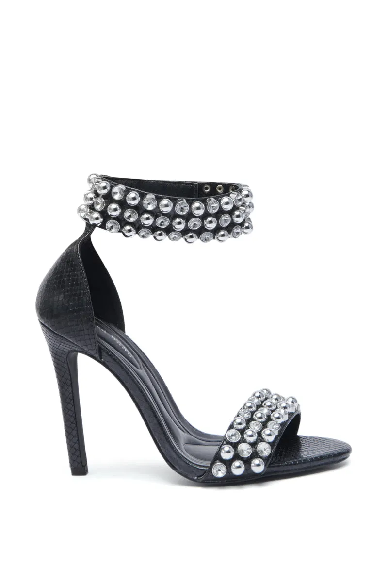 AZALEA WANG ILYA BLACK EMBELLISHED SANDAL sold by AKIRA product image thumbnail 4