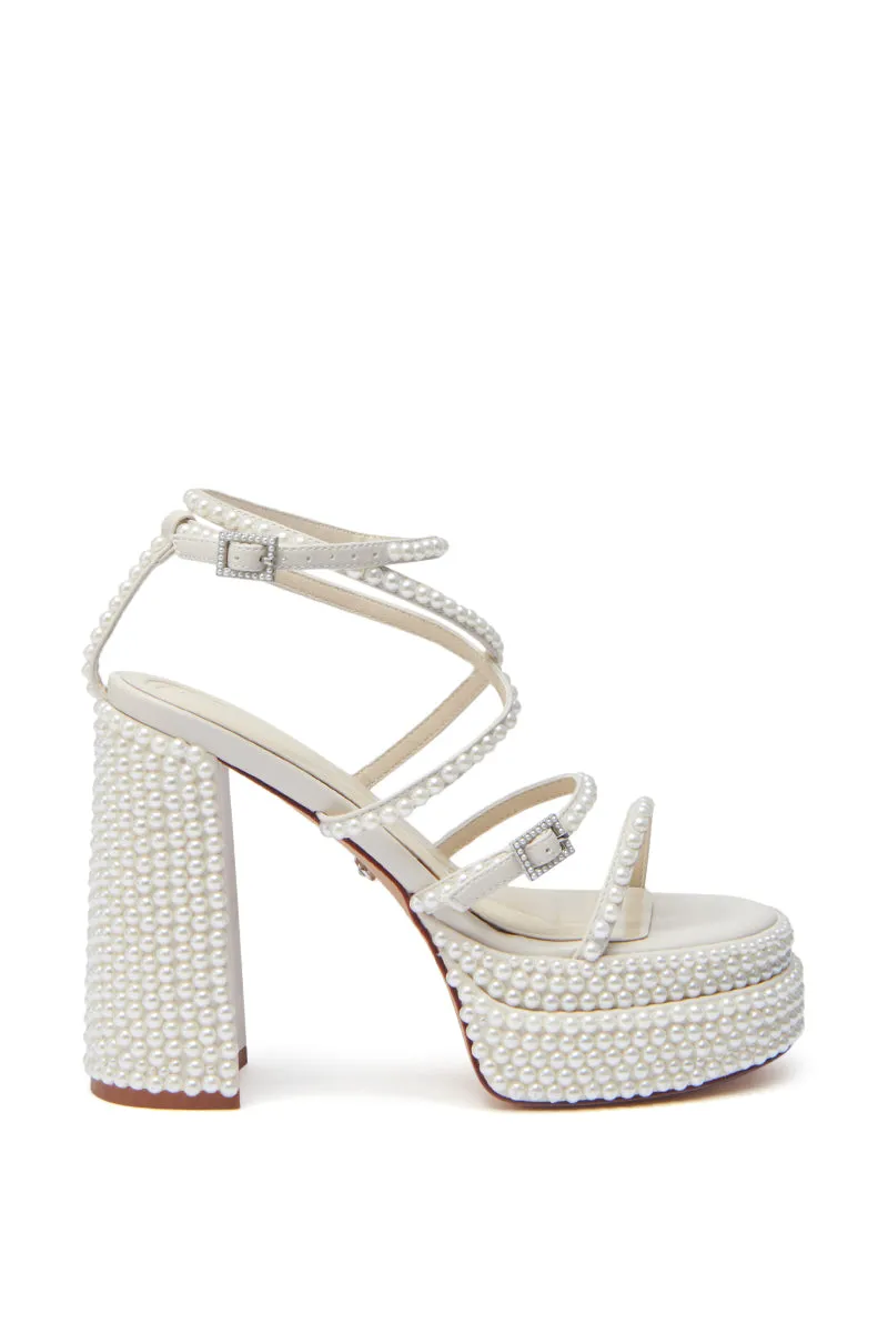 AZALEA WANG NIYA IVORY PEARL SANDAL sold by AKIRA product image thumbnail 4