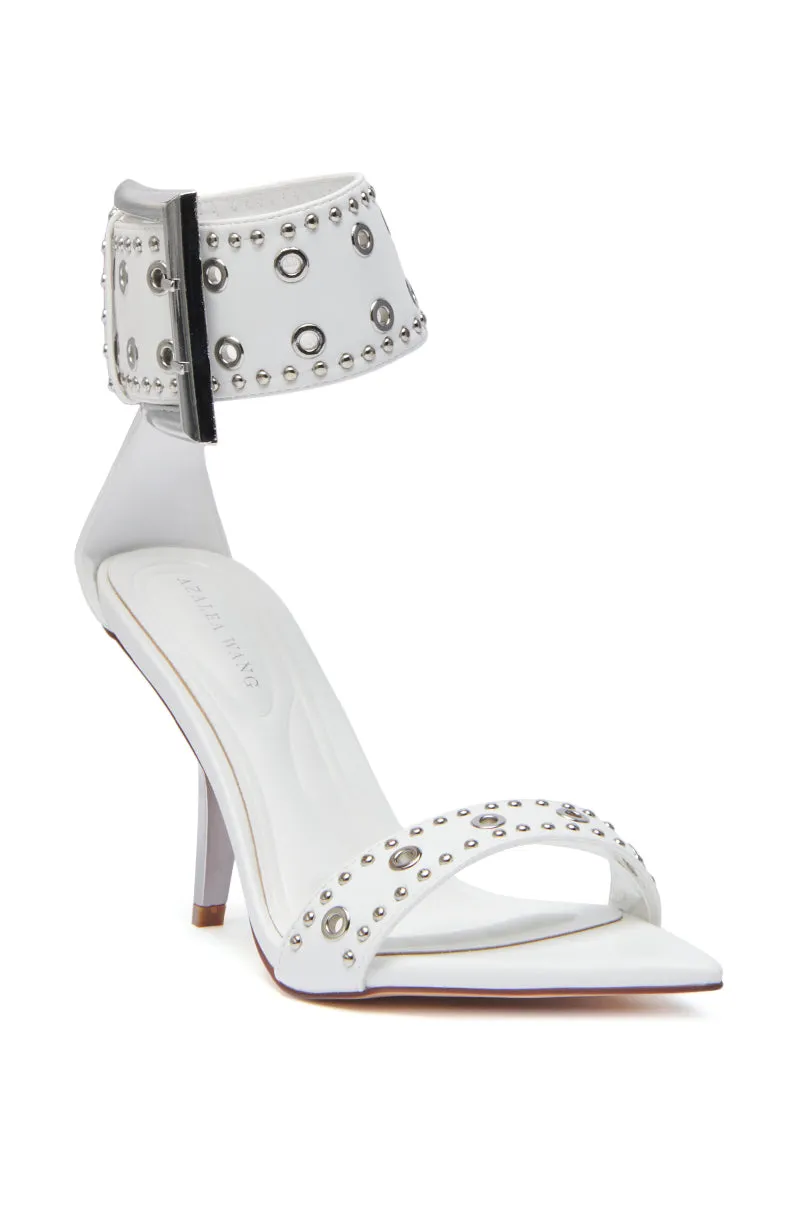 AZALEA WANG LOBELIA WHITE HARDWARE DETAIL SANDAL sold by AKIRA product image thumbnail 5